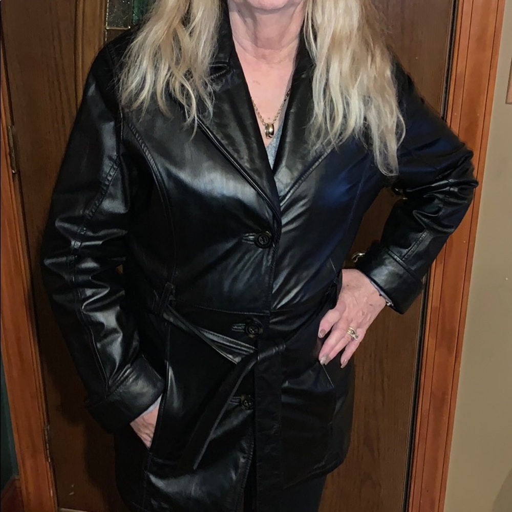 Leather coat